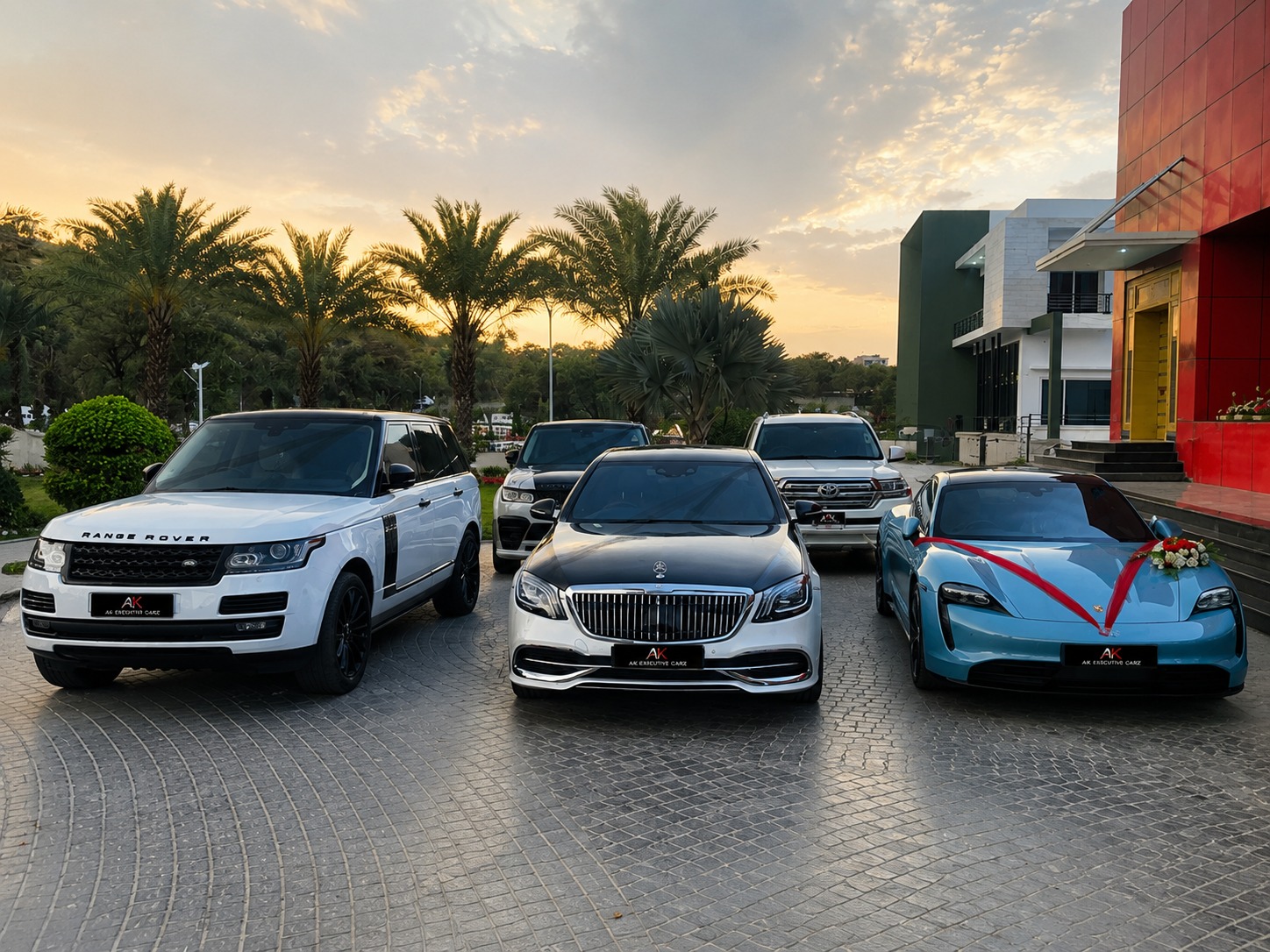 Luxury SUV outside a residence